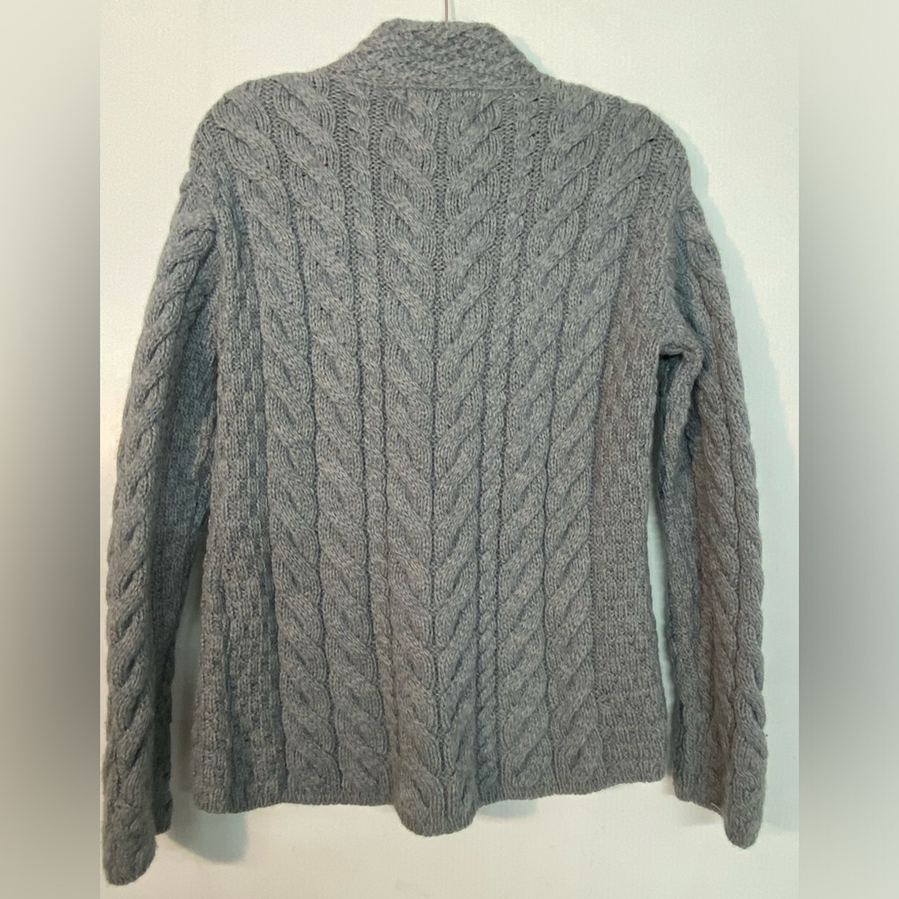 Aran Ireland Merino Wool Cable Knit Cardigan XS - Picture 4 of 10